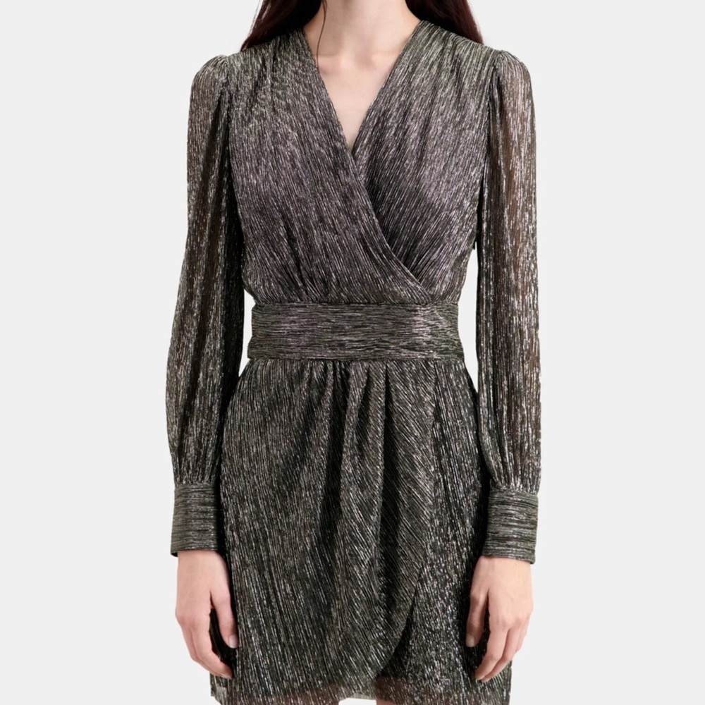 NWT!!! The Kooples women lurex mini dress size 0 or S Retail 415$